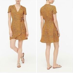 J. Crew cheeta wrap Mini Dress